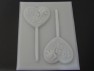 8512 Rose Heart Sweet 16 Chocolate or Hard Candy Lollipop Mold